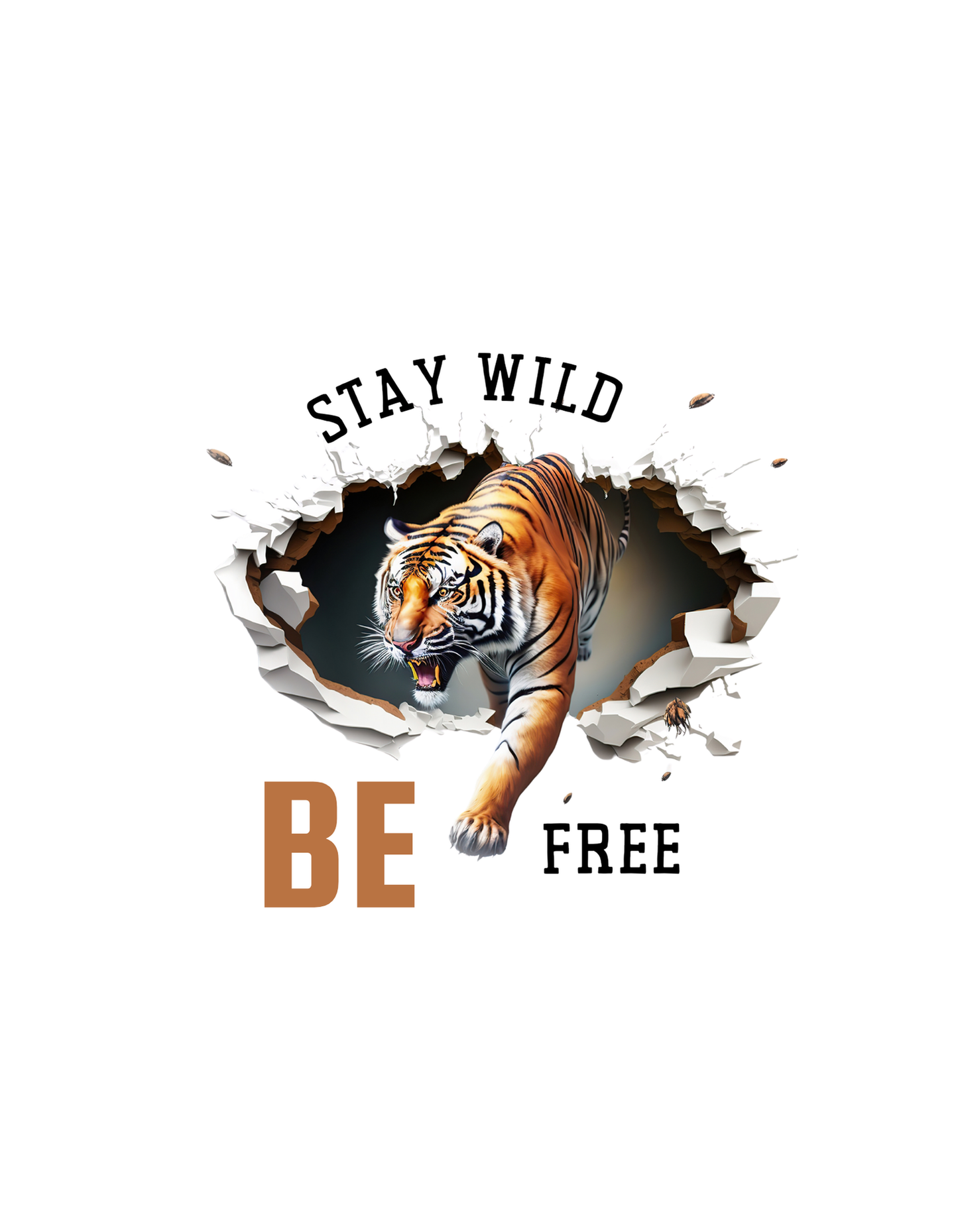 Stay Wild, Be Free: Bold Tiger Graphic Sweatshirt